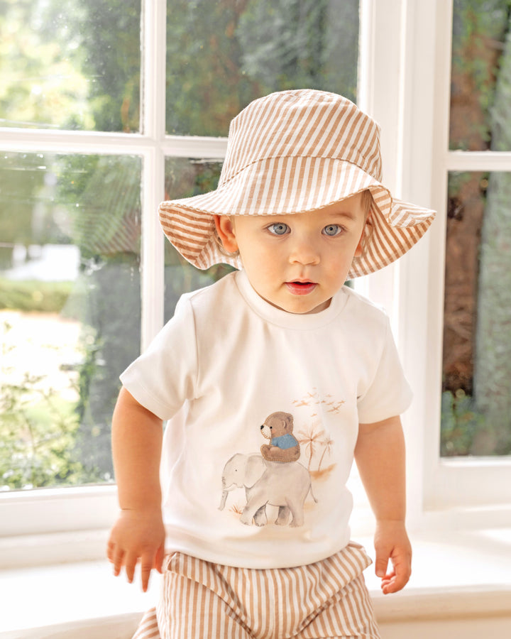 Brady Sunhat | Caramel Stripe