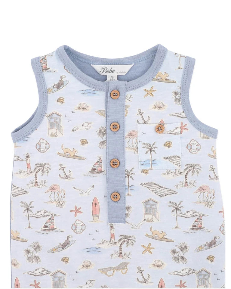 Max Print Puppy Romper
