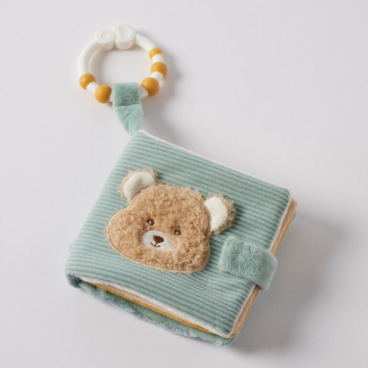 Hugglies | Fabric Activity Book - Teddy Bear Blue