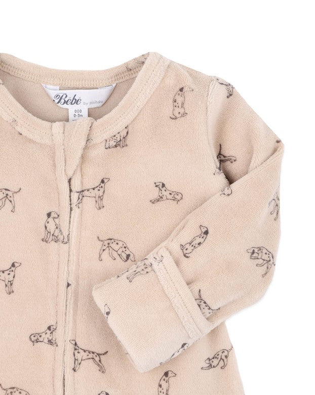 Onesie | Velour LS Zipsuit - Otto