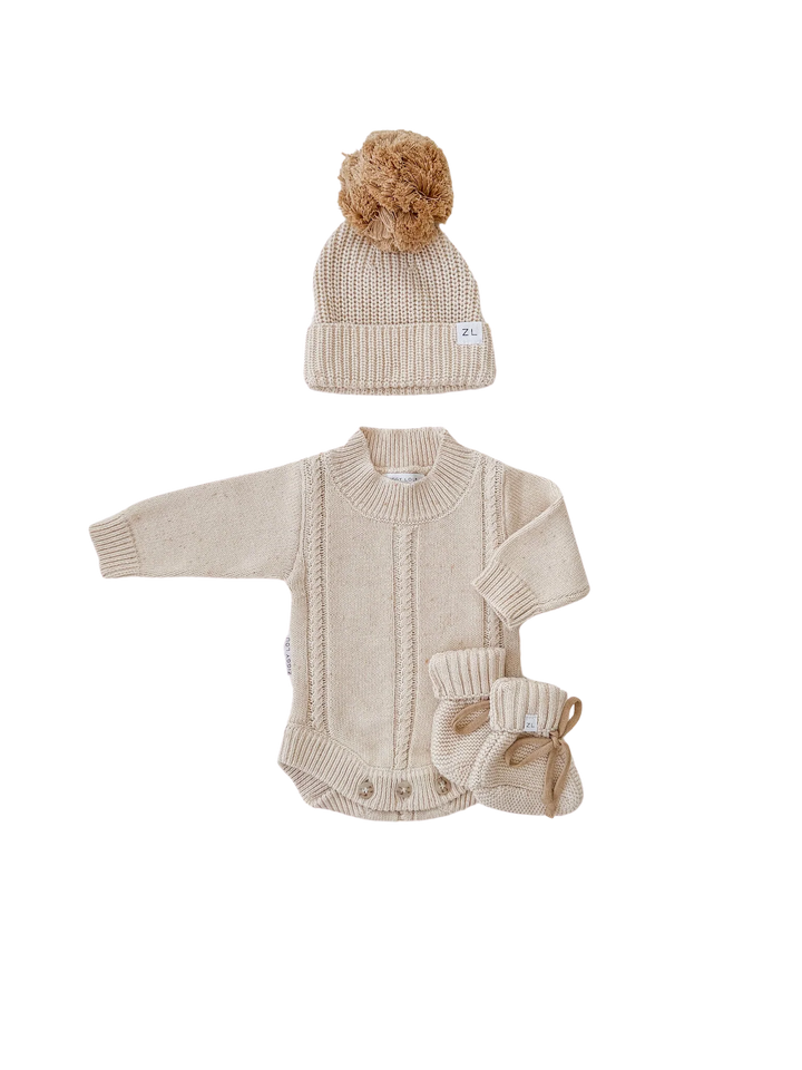 Romper | Heirloom - Biscotti Fleck