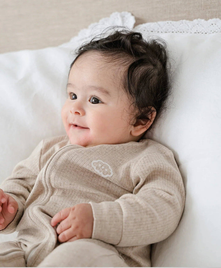 Organic Cotton Growsuit - Heather Oat