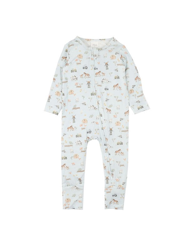 Onesie | LS Zip - Farm
