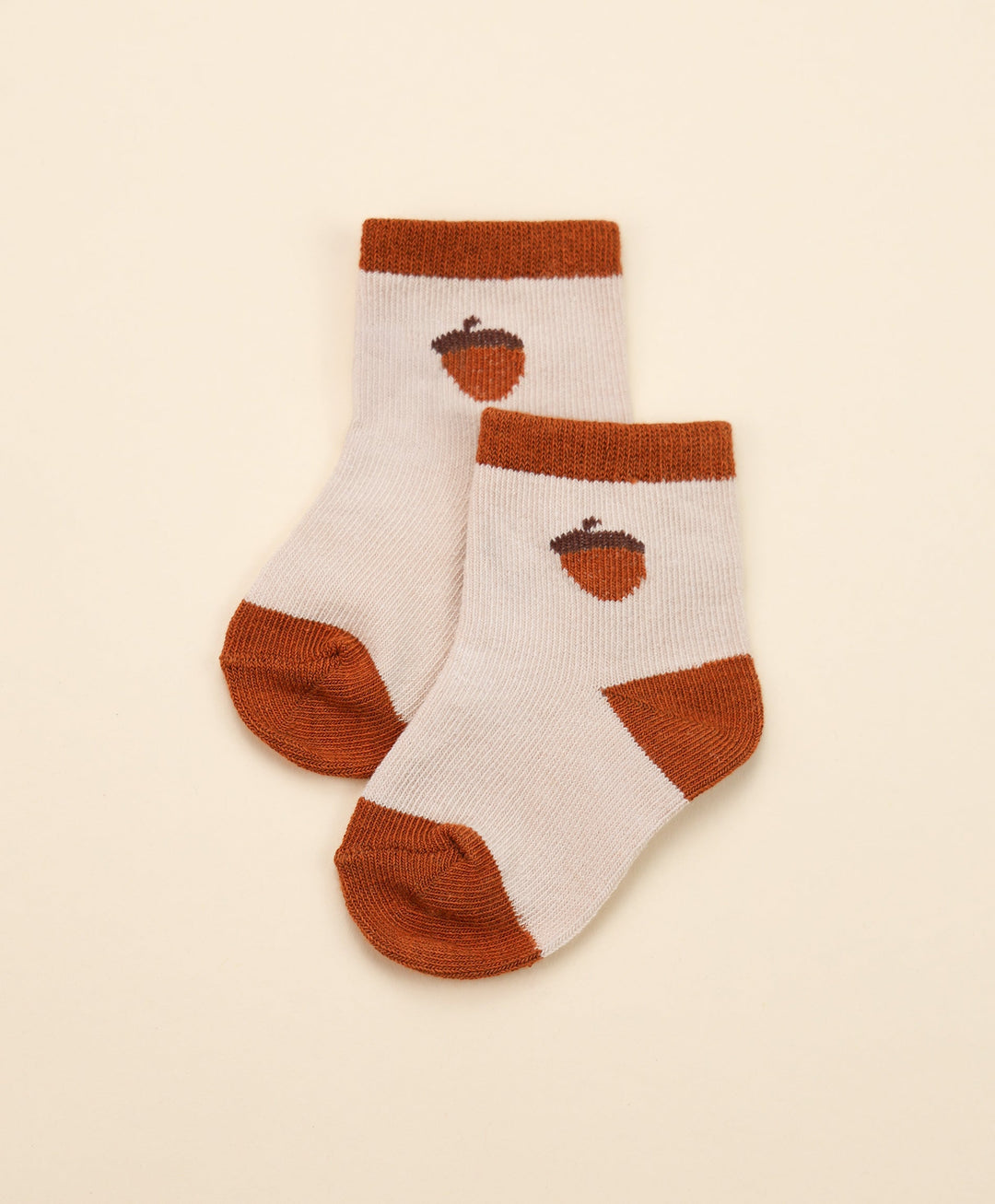Organic Cotton Baby Socks - Acorn