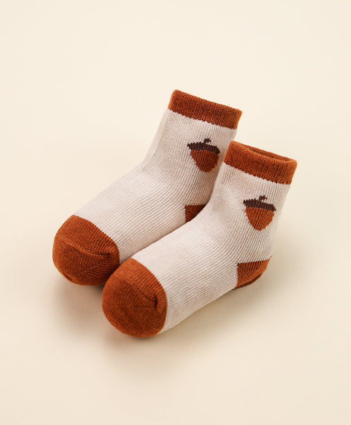 Organic Cotton Baby Socks - Acorn