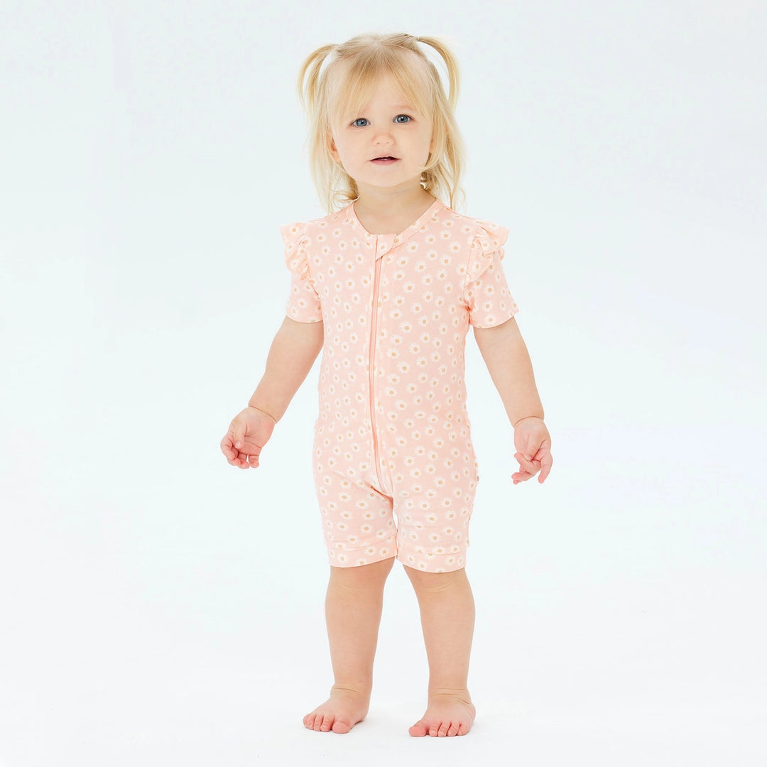 Onesie | Day or Night Short Sleeve with Frill - Daisy Charm