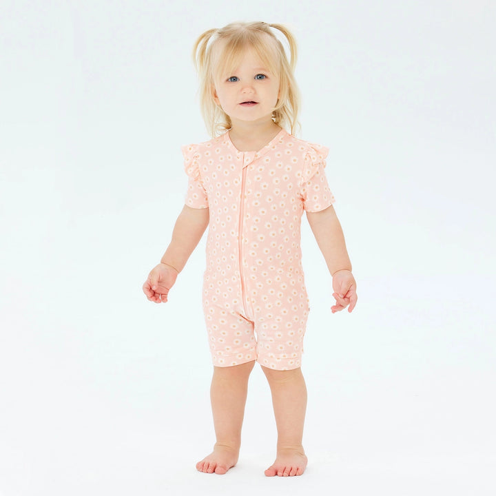Onesie | Day or Night Short Sleeve with Frill - Daisy Charm