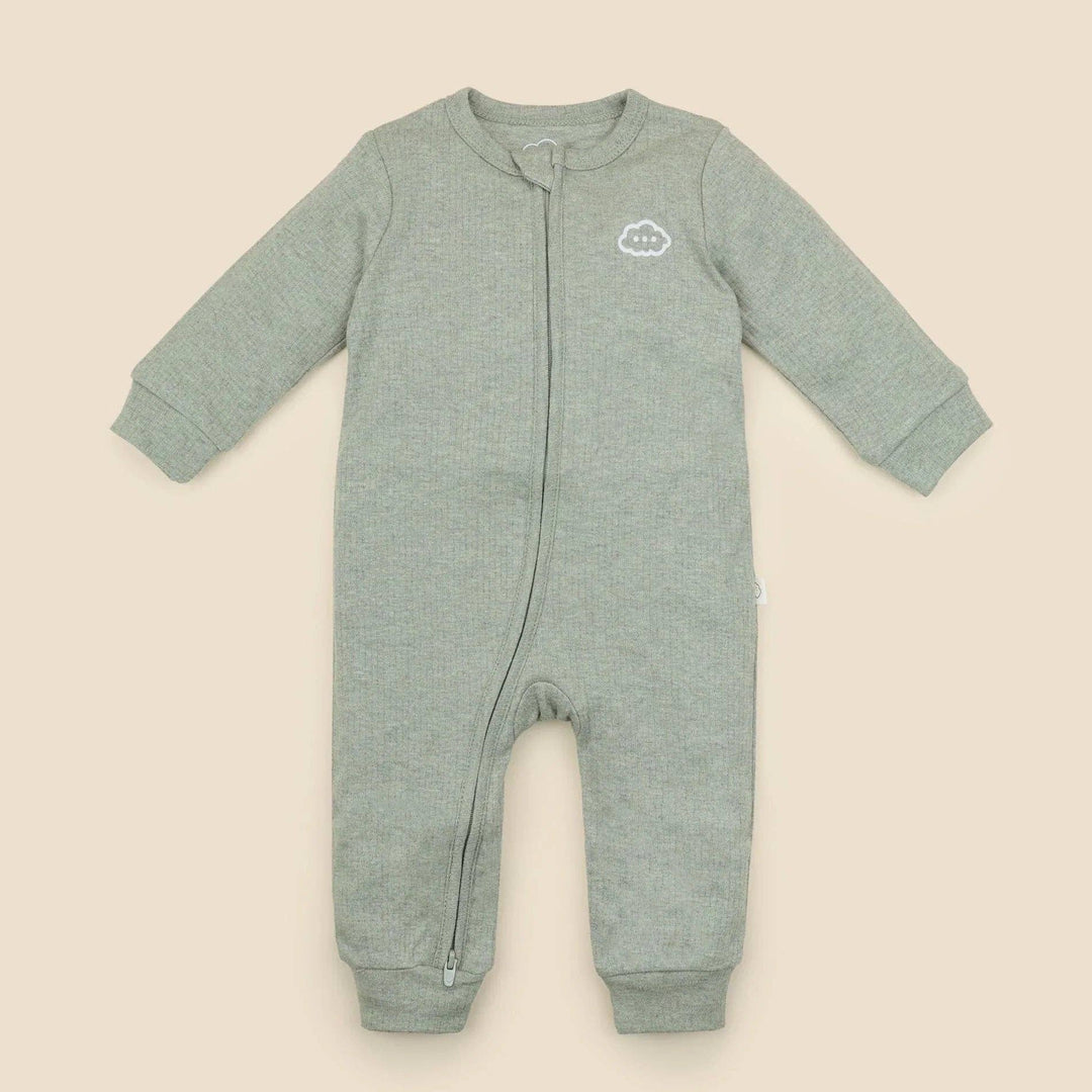 Organic Cotton Growsuit - Forest Green