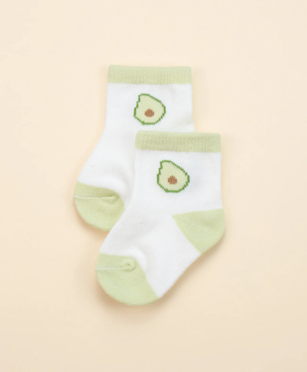 Organic Cotton Baby Socks - Avocados
