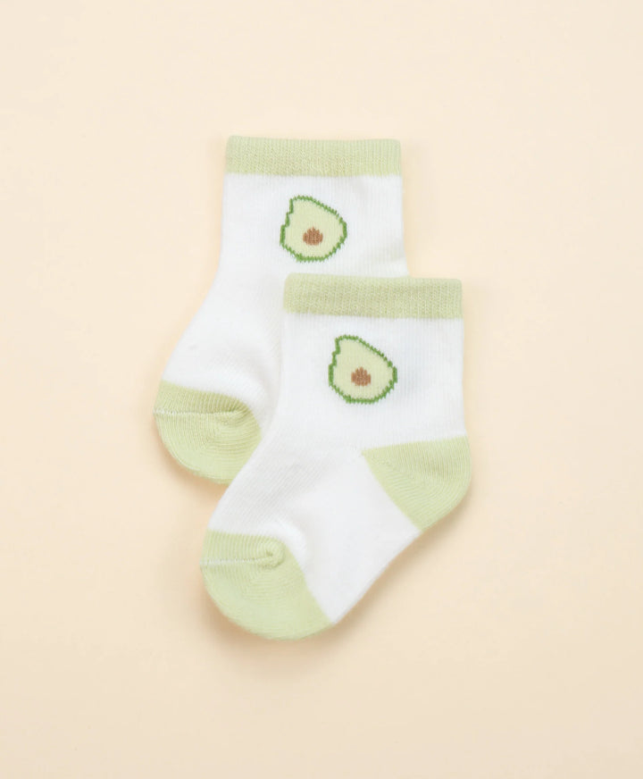 Organic Cotton Baby Socks - Avocados
