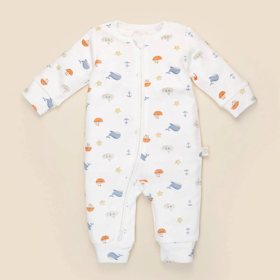 Organic Cotton Growsuit - Sea