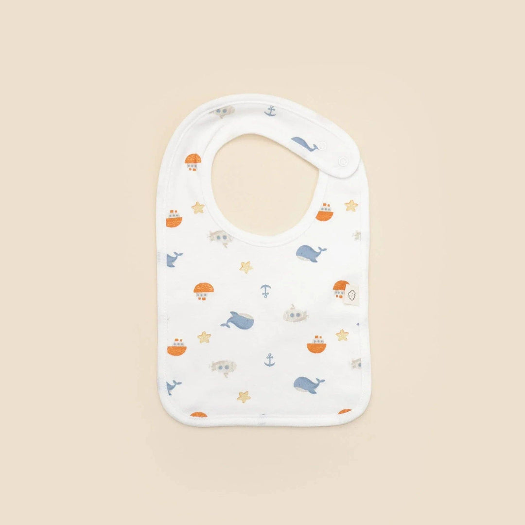 Organic Cotton Bib - Sea