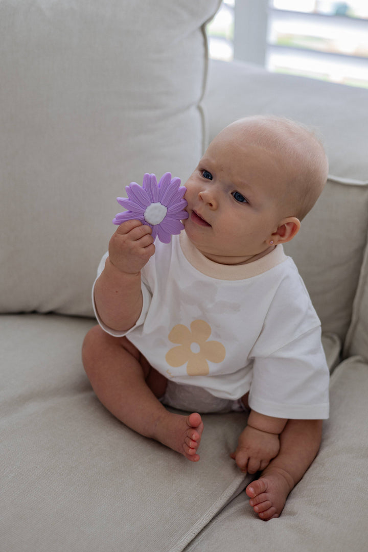 Teether | Silicone -  Lilac Daisy