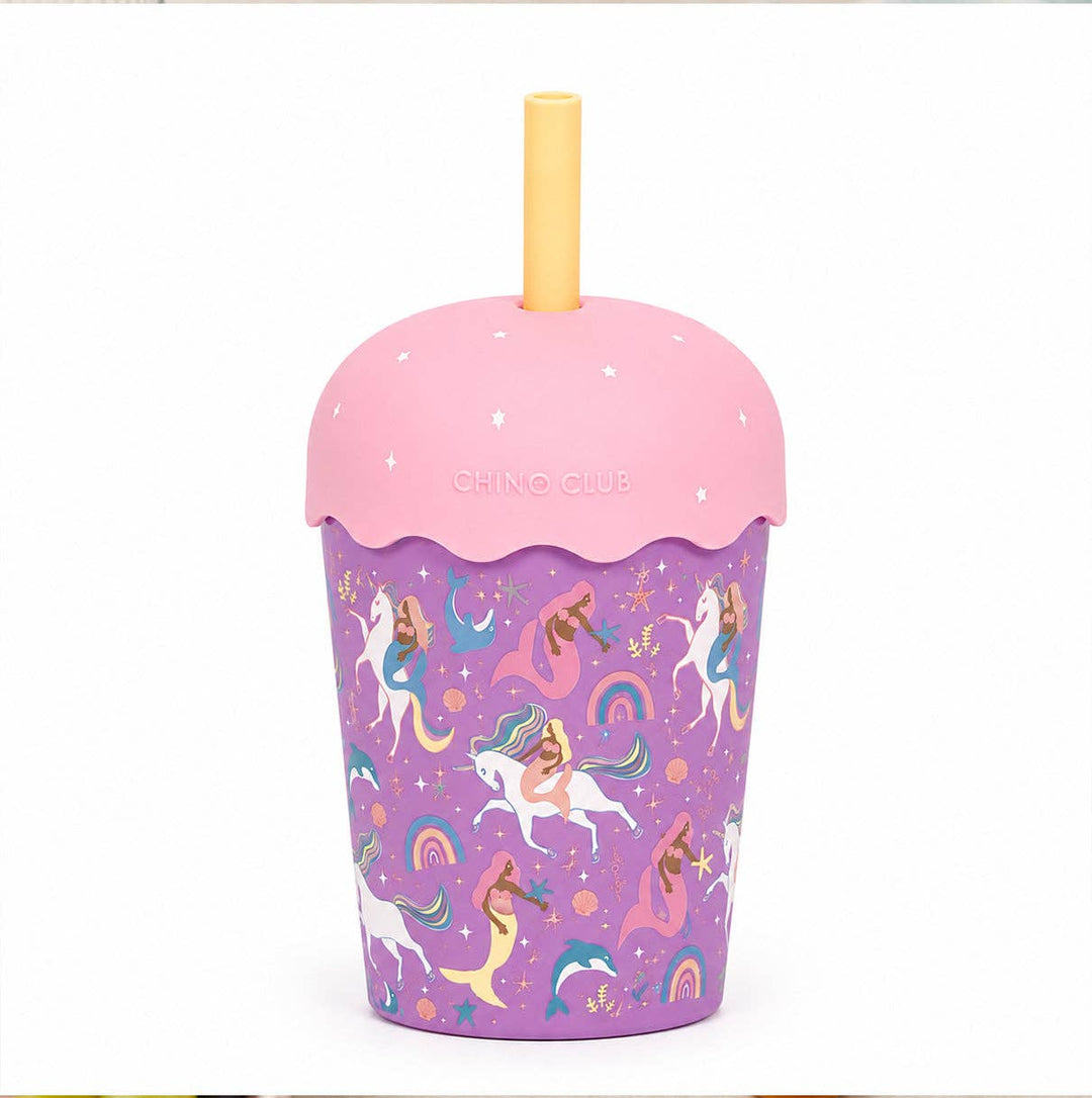 Mermaids and Unicorns Mini Smoothie Cup & Straw 200ml