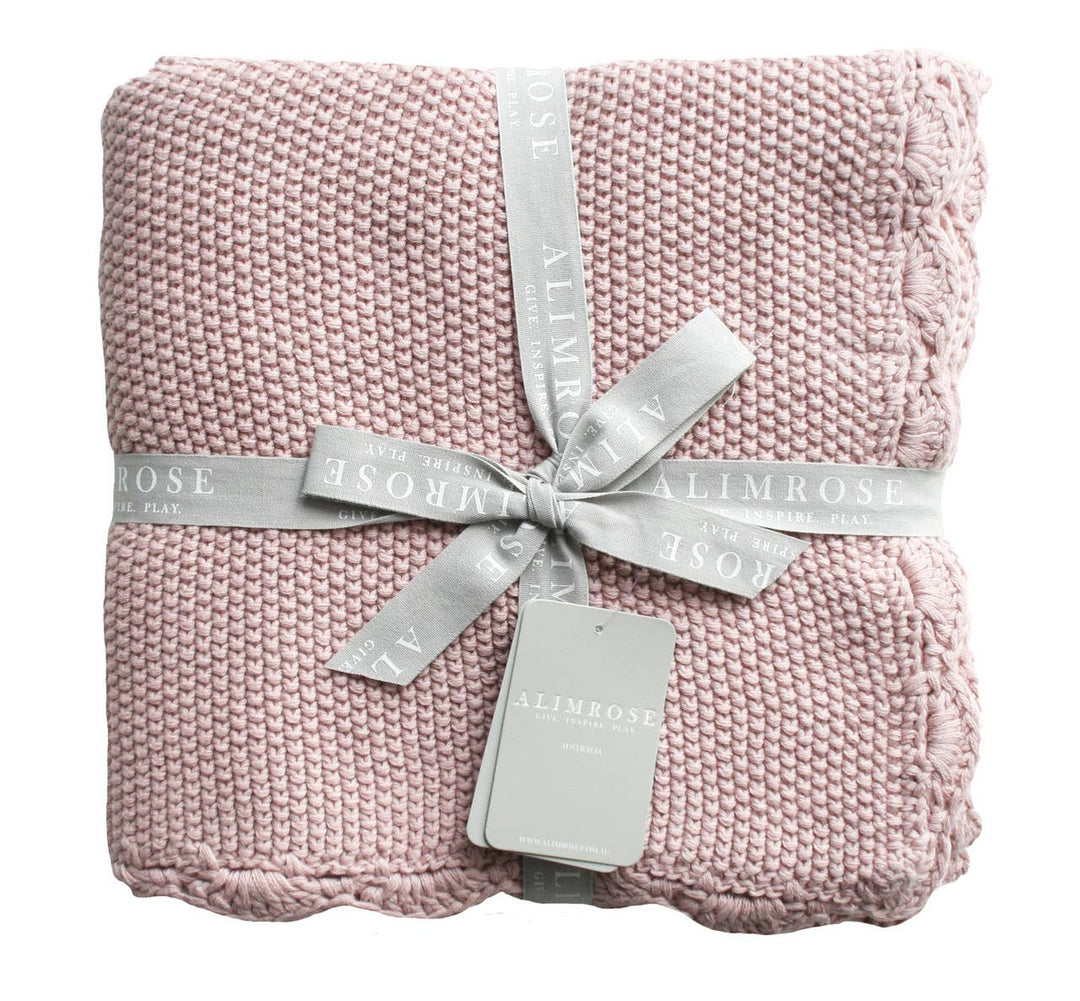 Blanket | Mini Moss Stitch - Pink