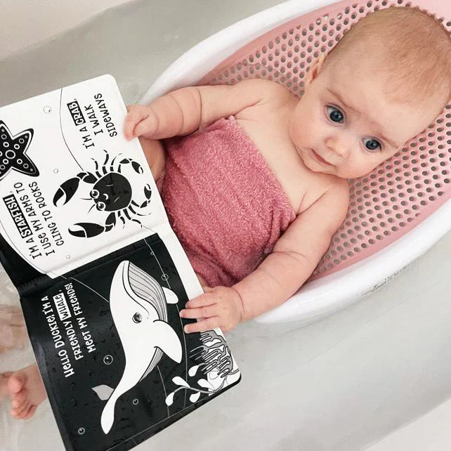 Black and White Bath Book | Duckie Goes On An Adventure