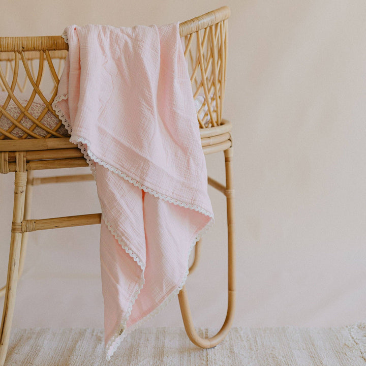 Classic Muslin Blanket | Soft Pink