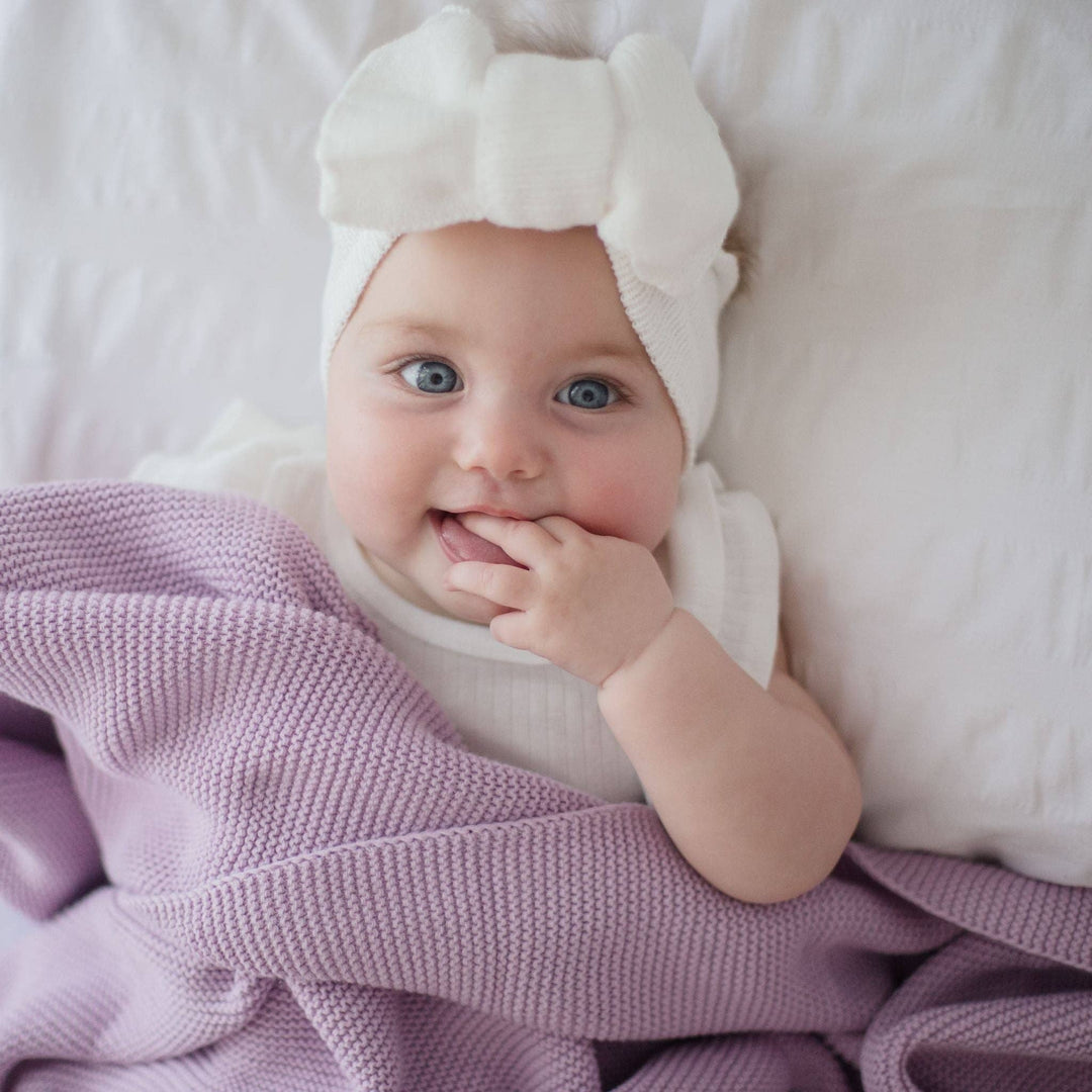 Knitted Oversized Topknot  | Milk