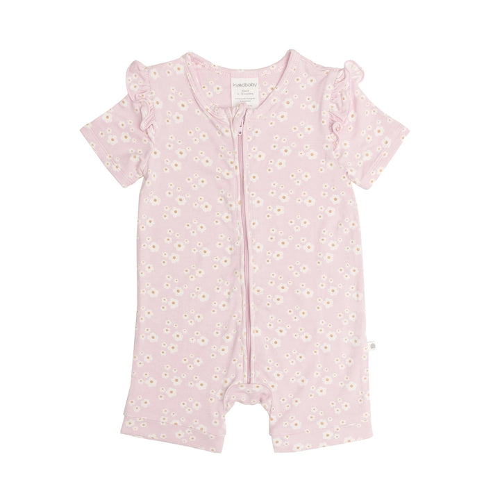 Onesie | Day or Night Short Sleeve with Frill - Orchid Bloom