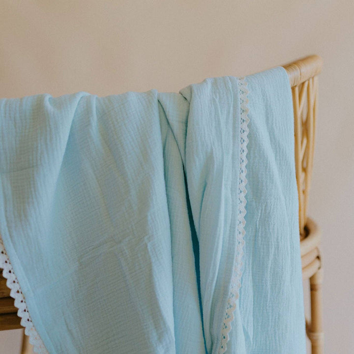 Classic Muslin Blanket | Soft Blue