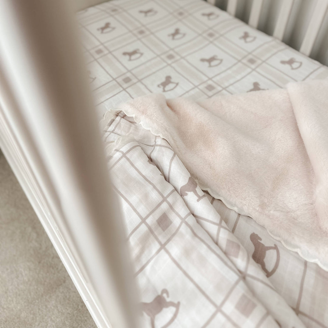 Blanket | Fur Lined - Cot Size - Rocking Horse