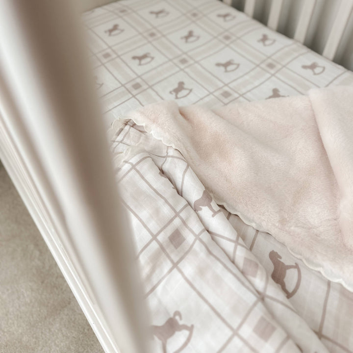 Blanket | Fur Lined - Cot Size - Rocking Horse