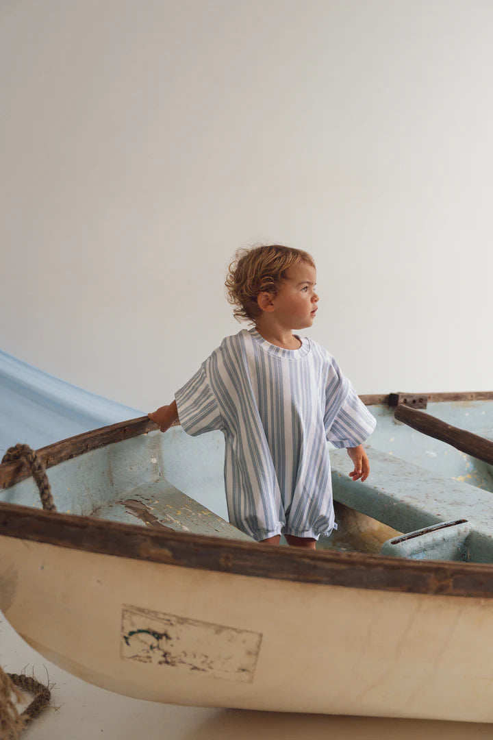 T-shirt Romper | Blue Summer