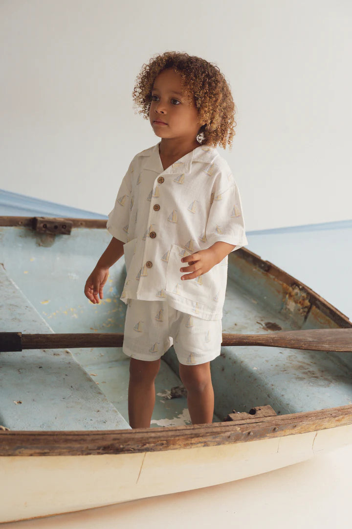 Linen Shorts | Sailboat