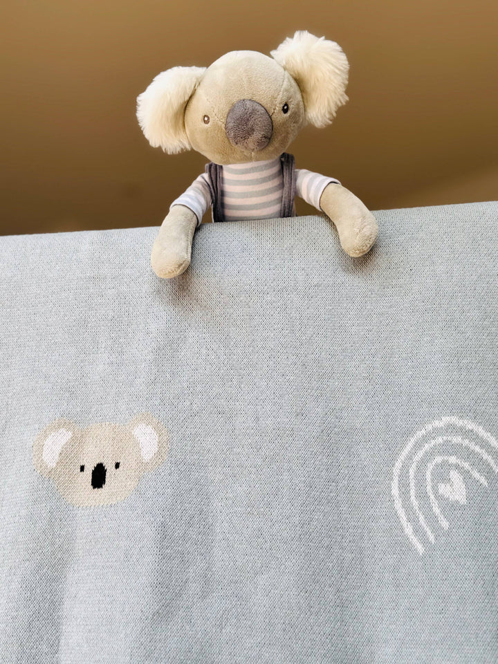 Cotton Knitted Blanket - Koala