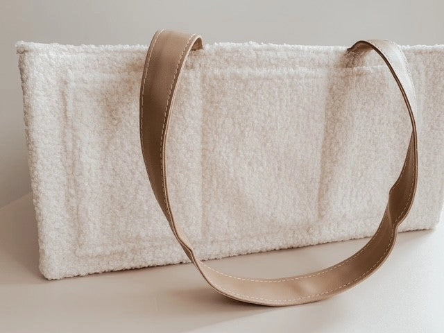 Nappy Caddy Organiser - Teddy | Beige Handles