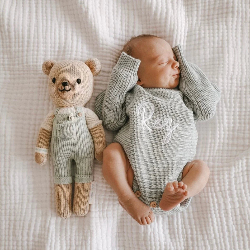 Classic Ribbed Romper - Sea