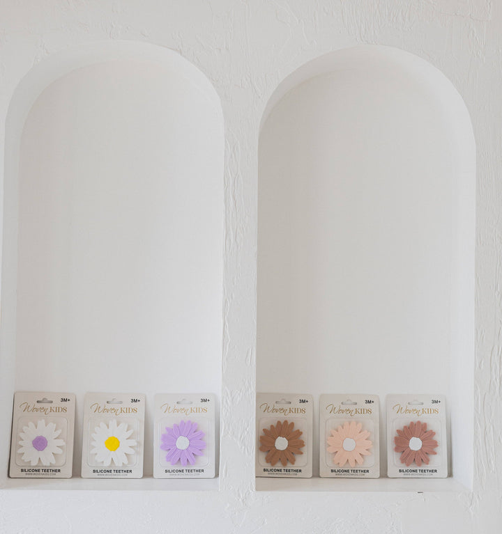 Teether | Silicone - Milk Daisy / Lilac Centre