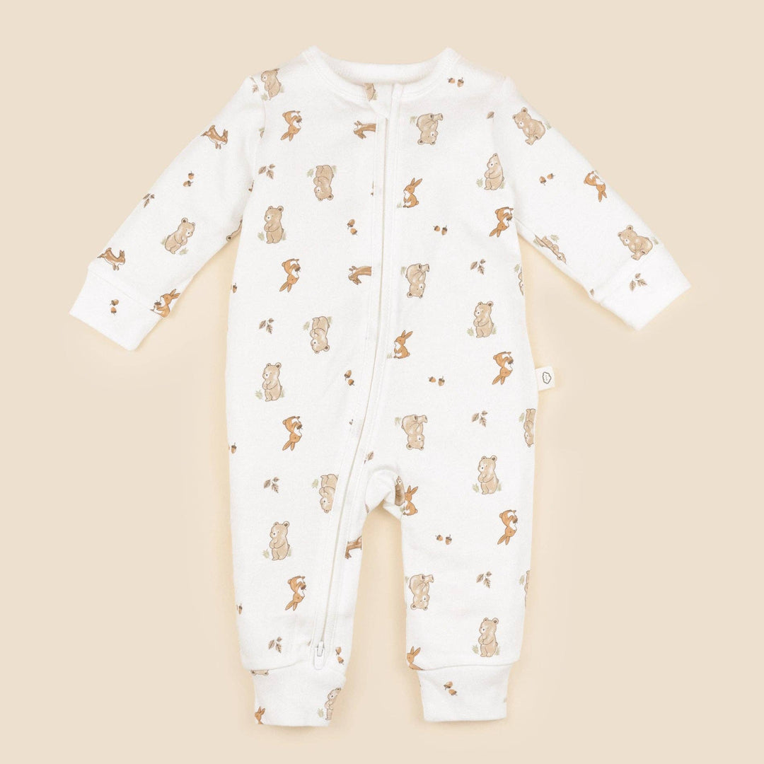 Organic Cotton Growsuit - Bear & Bunny