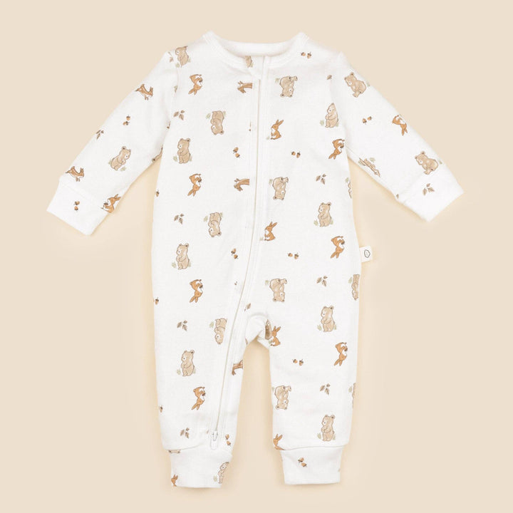 Organic Cotton Growsuit - Bear & Bunny