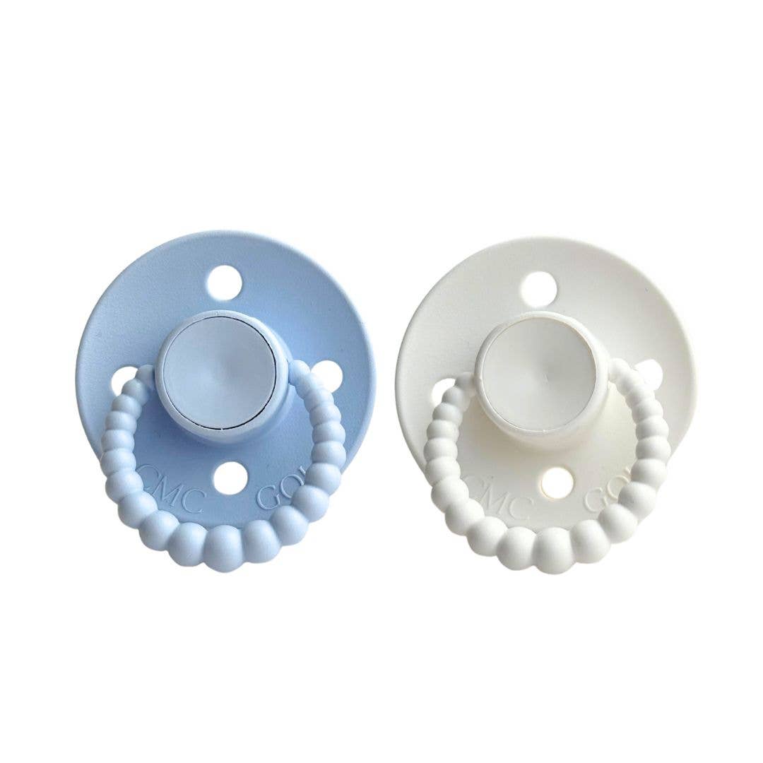 2pk Dummies | Bubble - White & Baby Blue