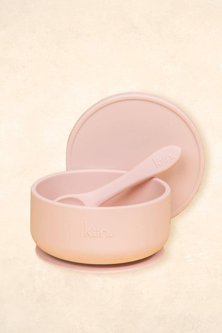 Silicone Suction Bowl with lid + Spoon