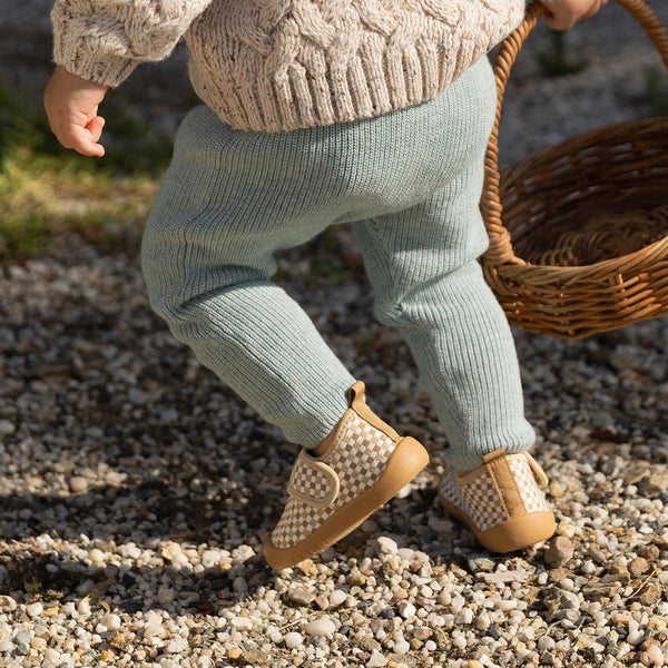 Shoes | Duckies Velcro - Peanut Checker