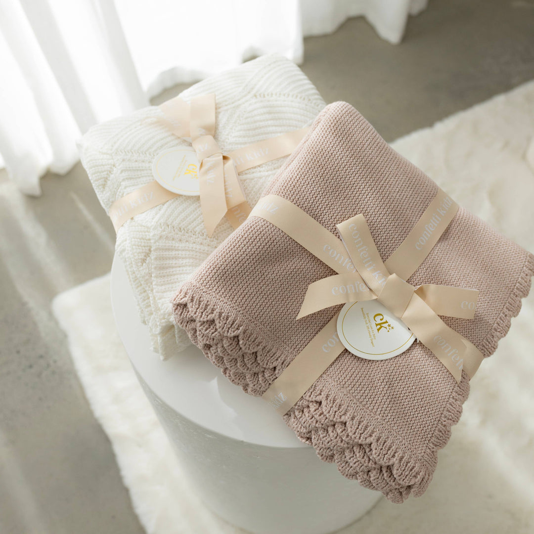 Heritage Knit Blanket | Biscotti