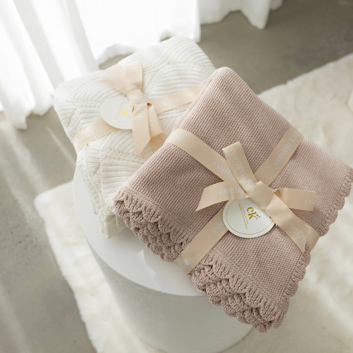 Heritage Knit Blanket | Biscotti