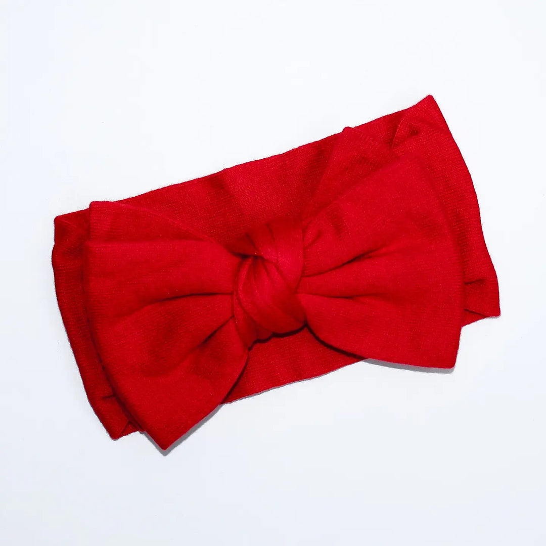 Fine Knit Bow | Christmas Red