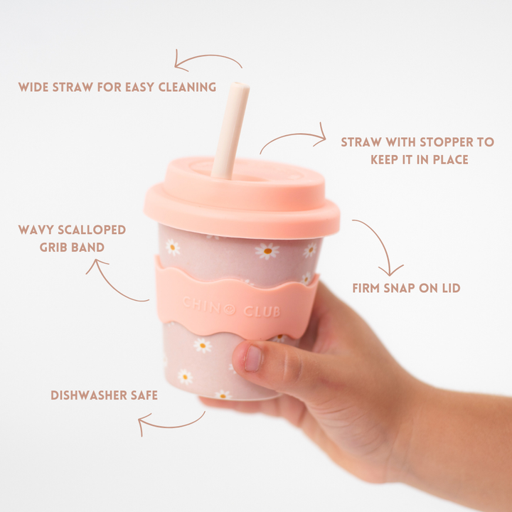 Babychino Cup | 4oz - Pink Daisy