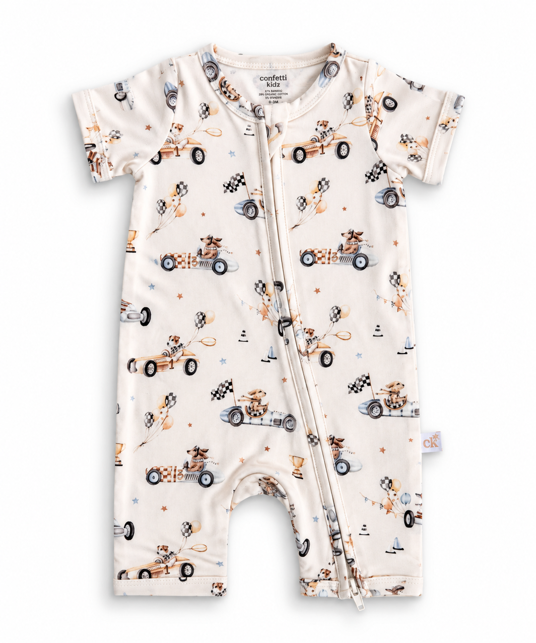 Pup Racer | Zip Romper