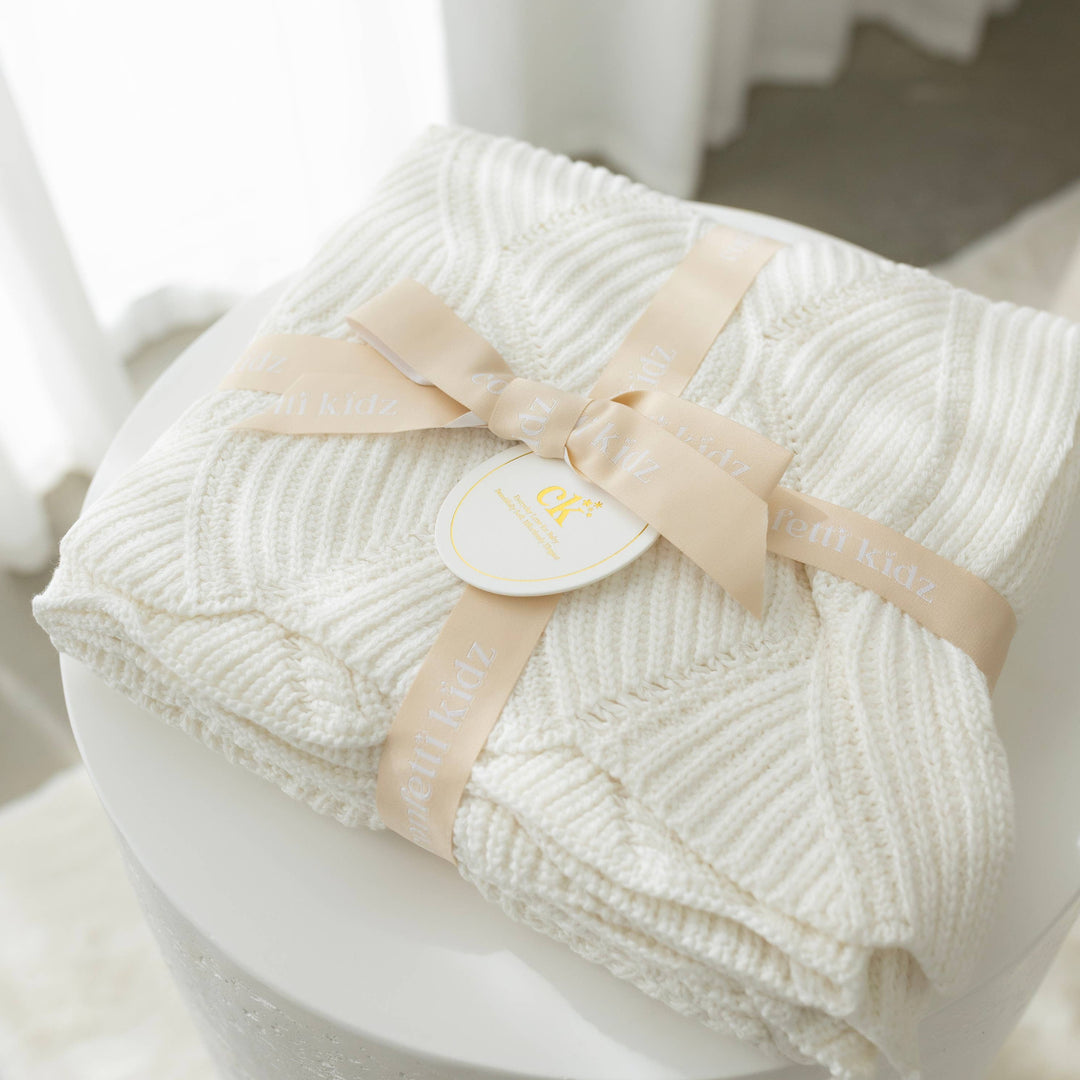 Keepsake Knit Blanket | Milk