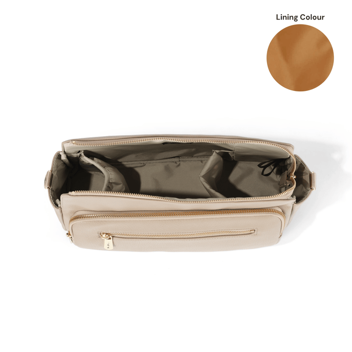 Multitasker Pram Caddy 2.0- Chestnut Brown Vegan Leather