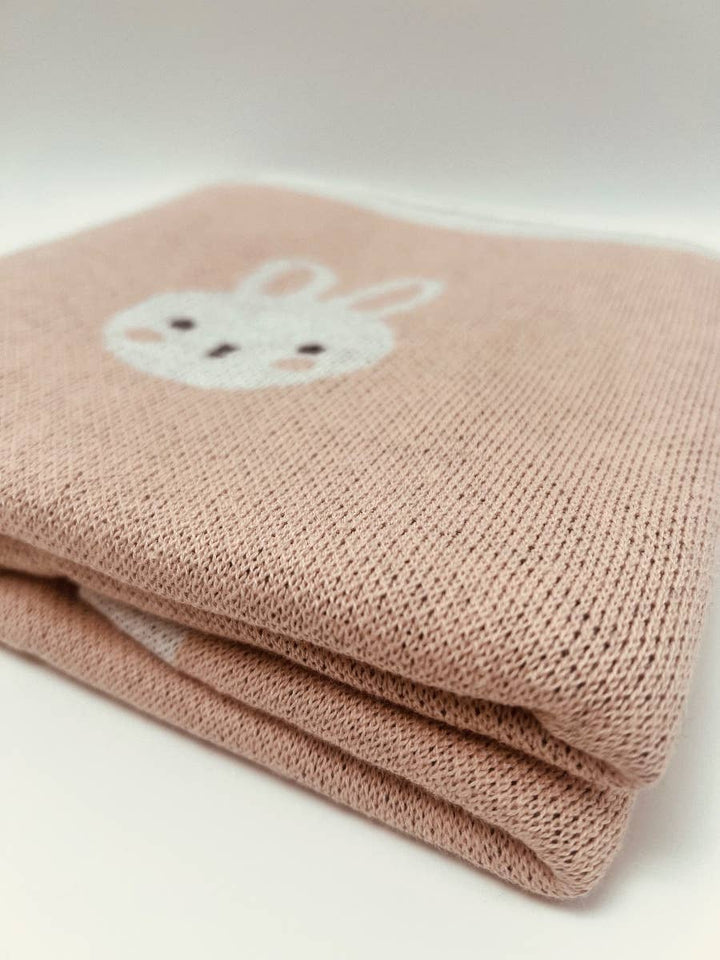 Cotton Knitted Blanket - Bunny