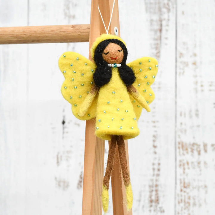 Felt Angel Fairy - Yellow Dress