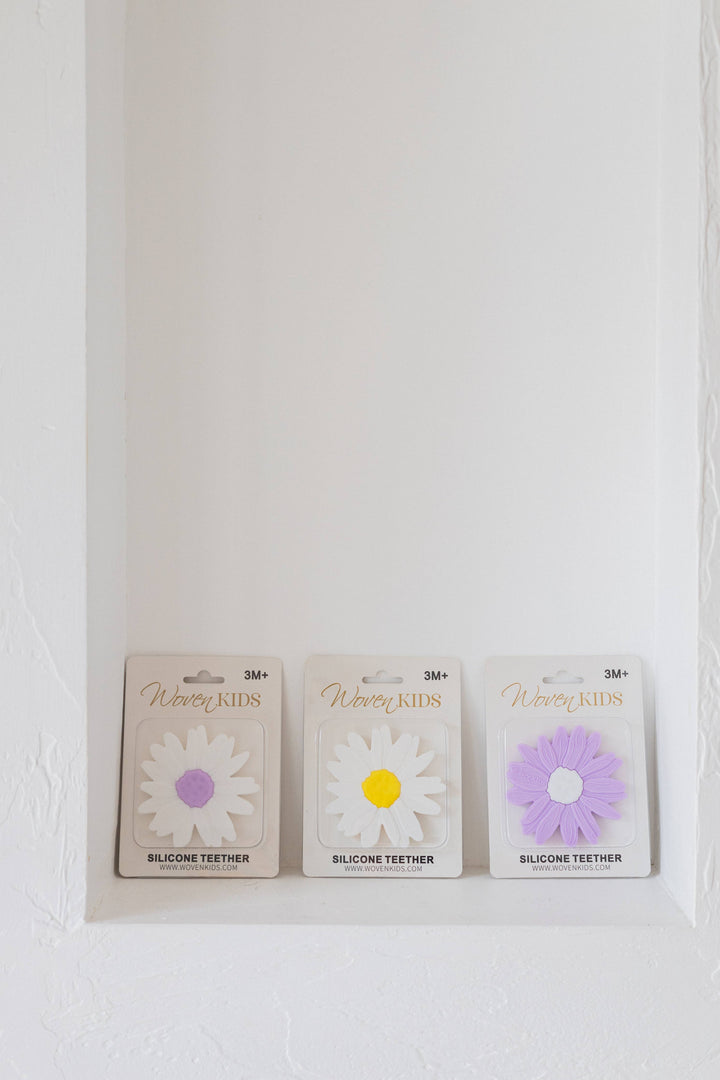 Teether | Silicone - Milk Daisy / Lilac Centre