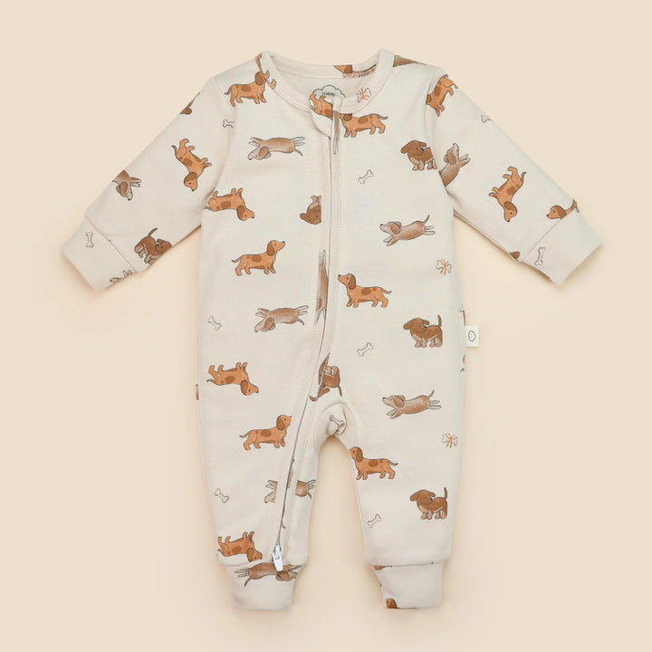 Organic Cotton Growsuit - Dachshund Dog