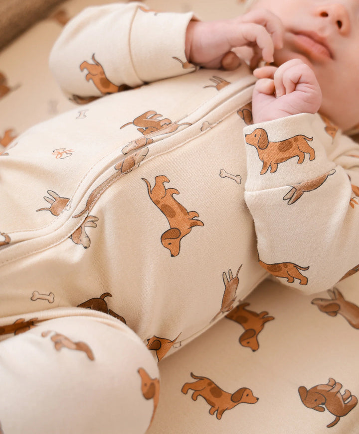 Organic Cotton Growsuit - Dachshund Dog