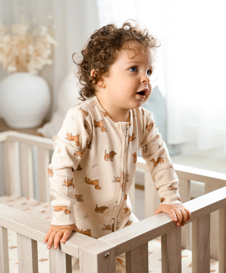 Organic Cotton Growsuit - Dachshund Dog